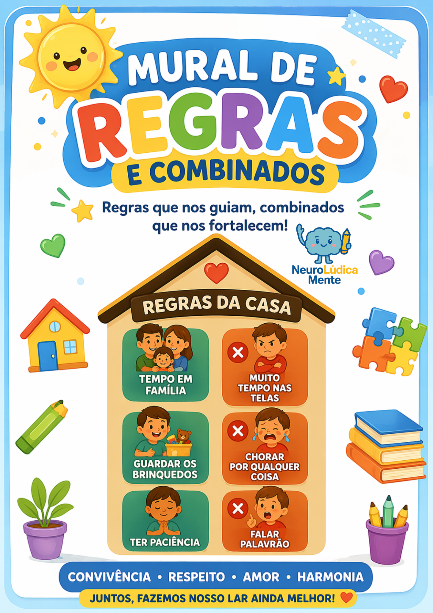 Bônus Mural de Regras e combinados
