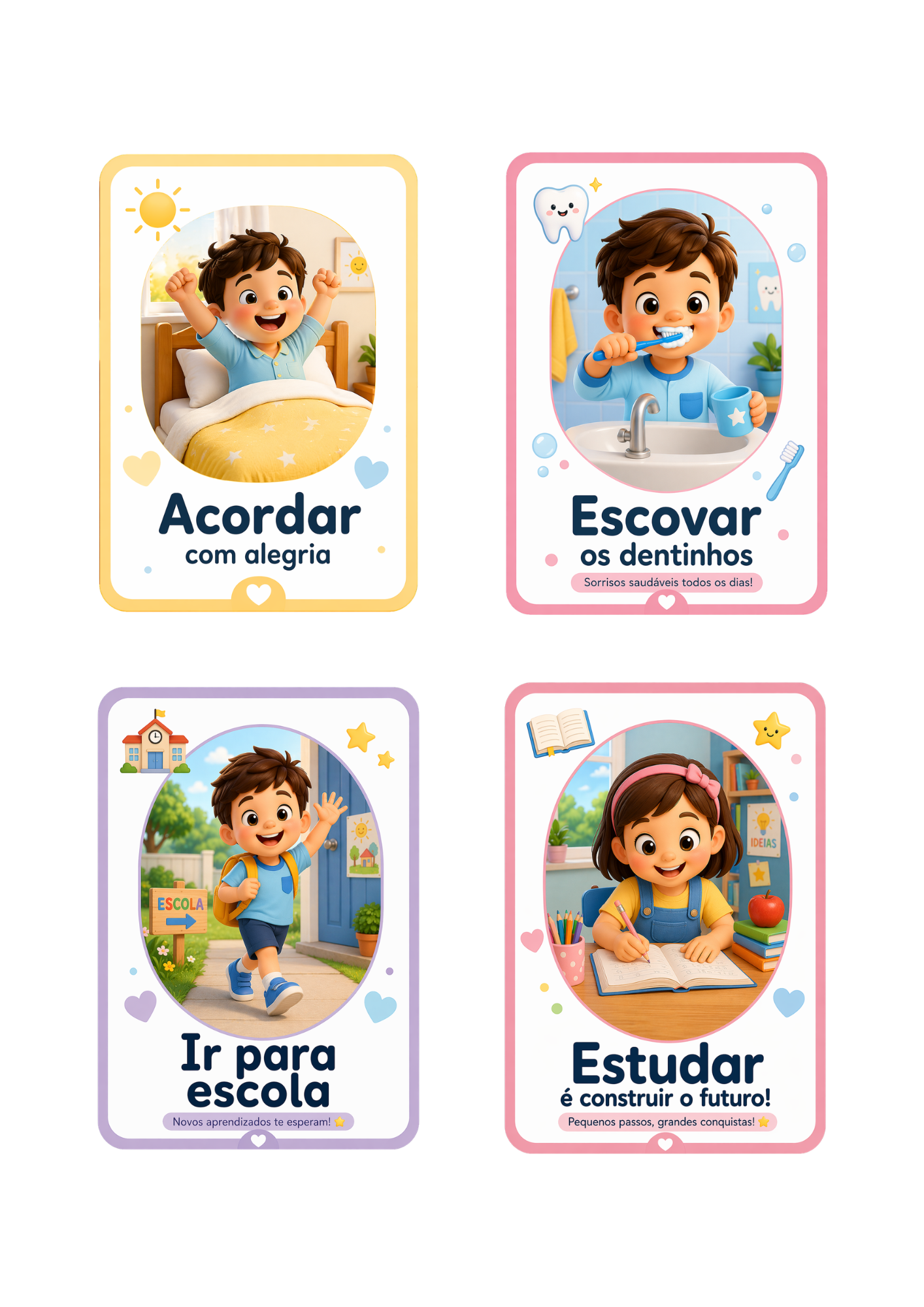 CARTÕES VISUAIS DE ROTINA (A4)